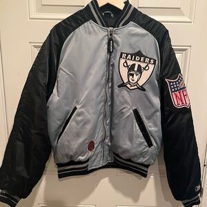 Oakland Raiders NFL vtg bomber jacket mirage rare relic sz Large